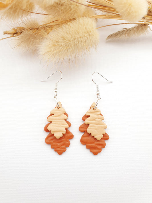 Earring dangles - oak leaves
