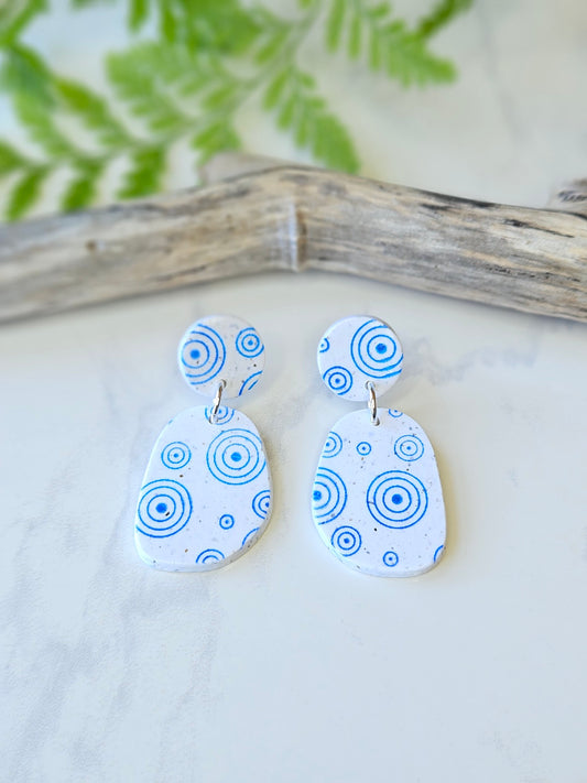 Earring dangles - water droplet ovals