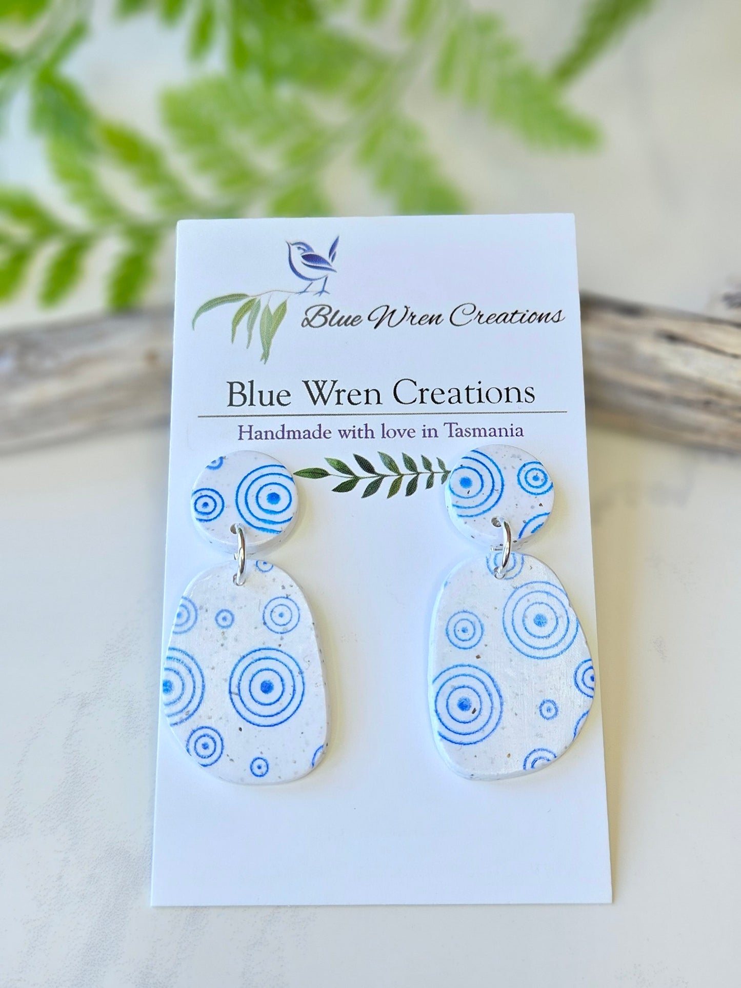 Earring dangles - water droplet ovals