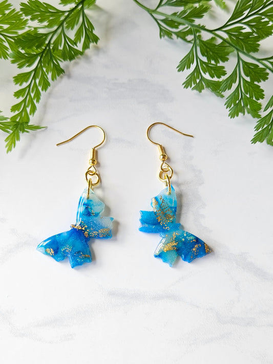 Earring dangles - translucent butterflies