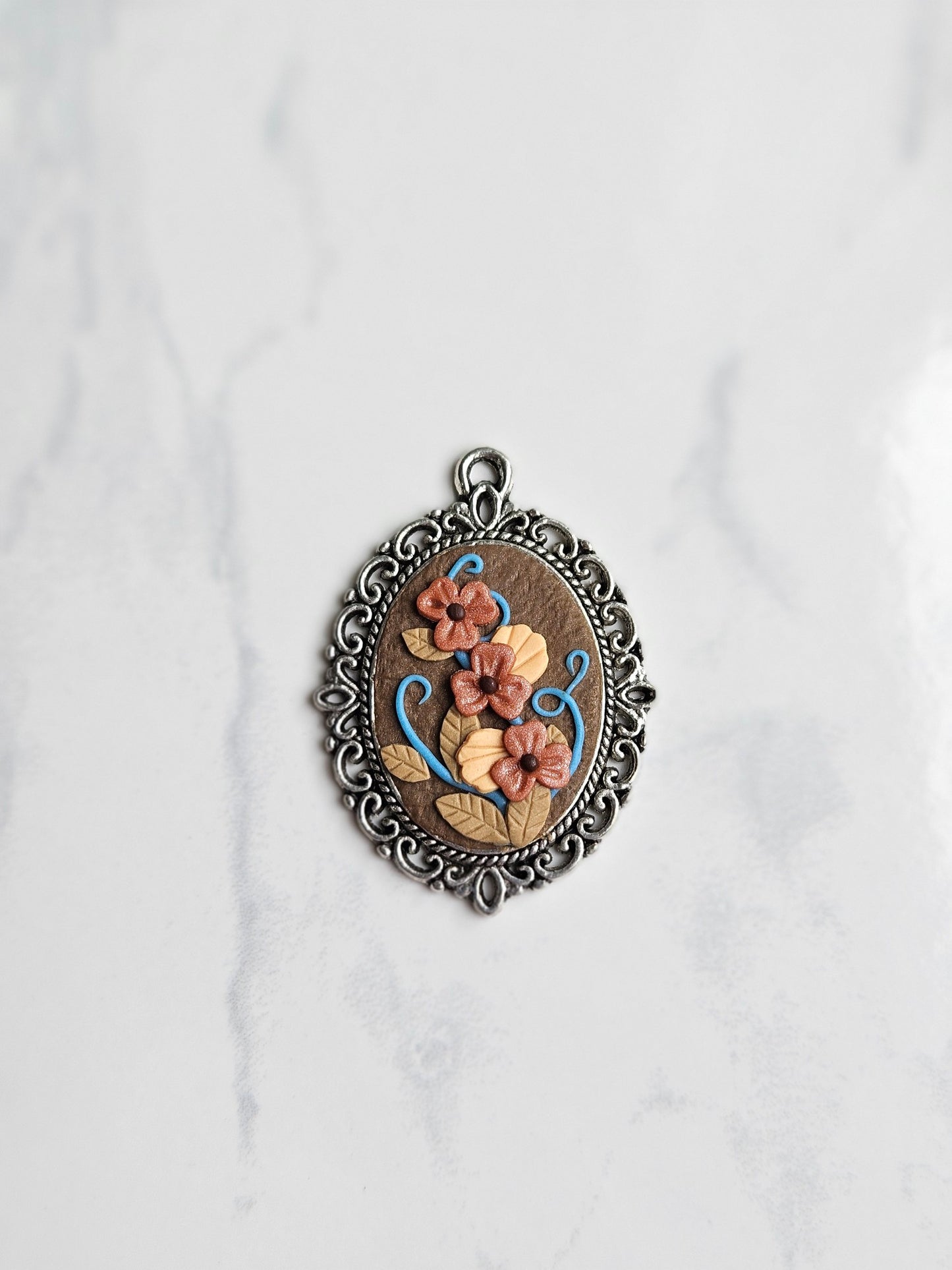 Necklace - neutral florals