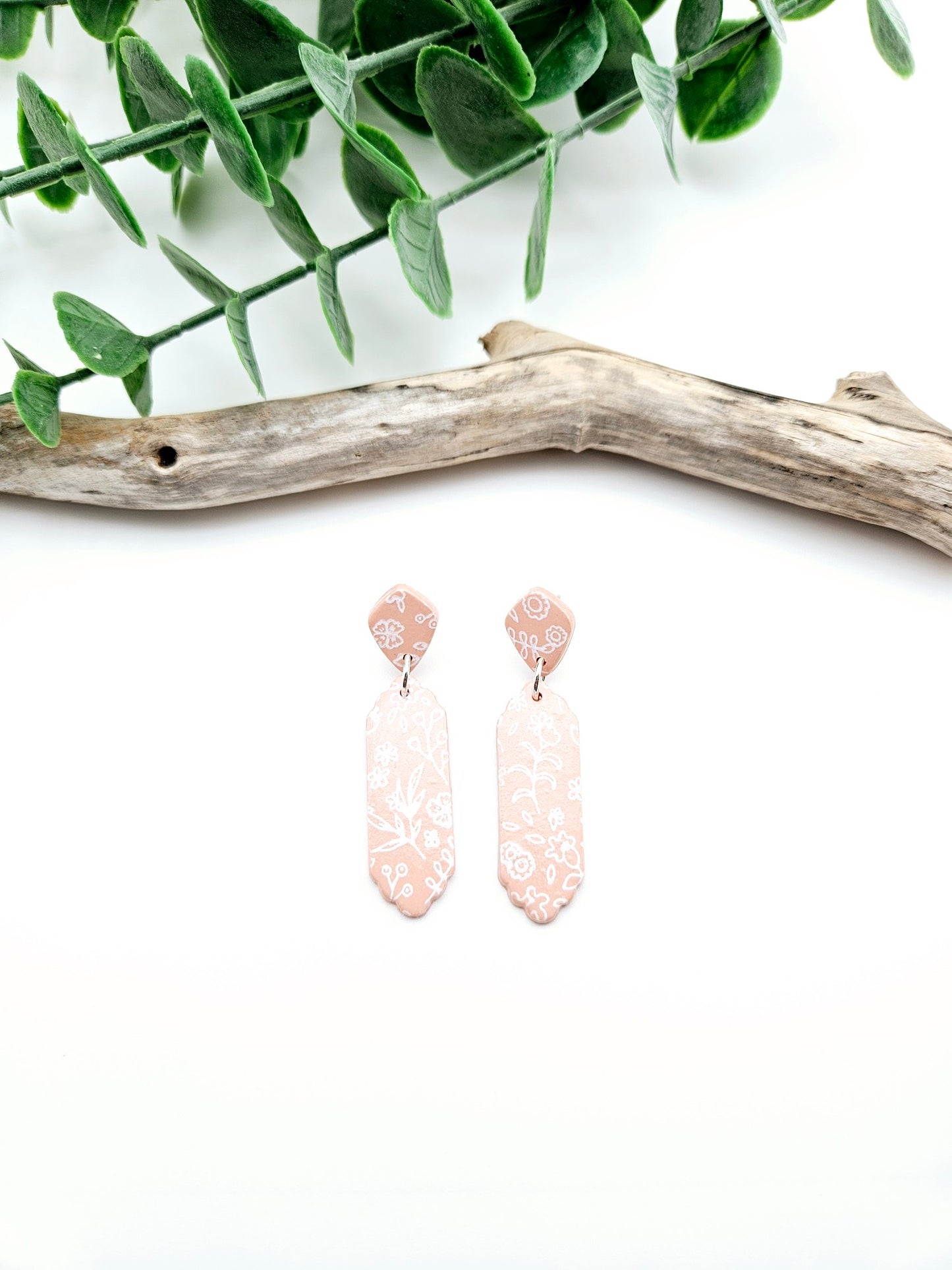Earring dangles - summer bloom scalloped
