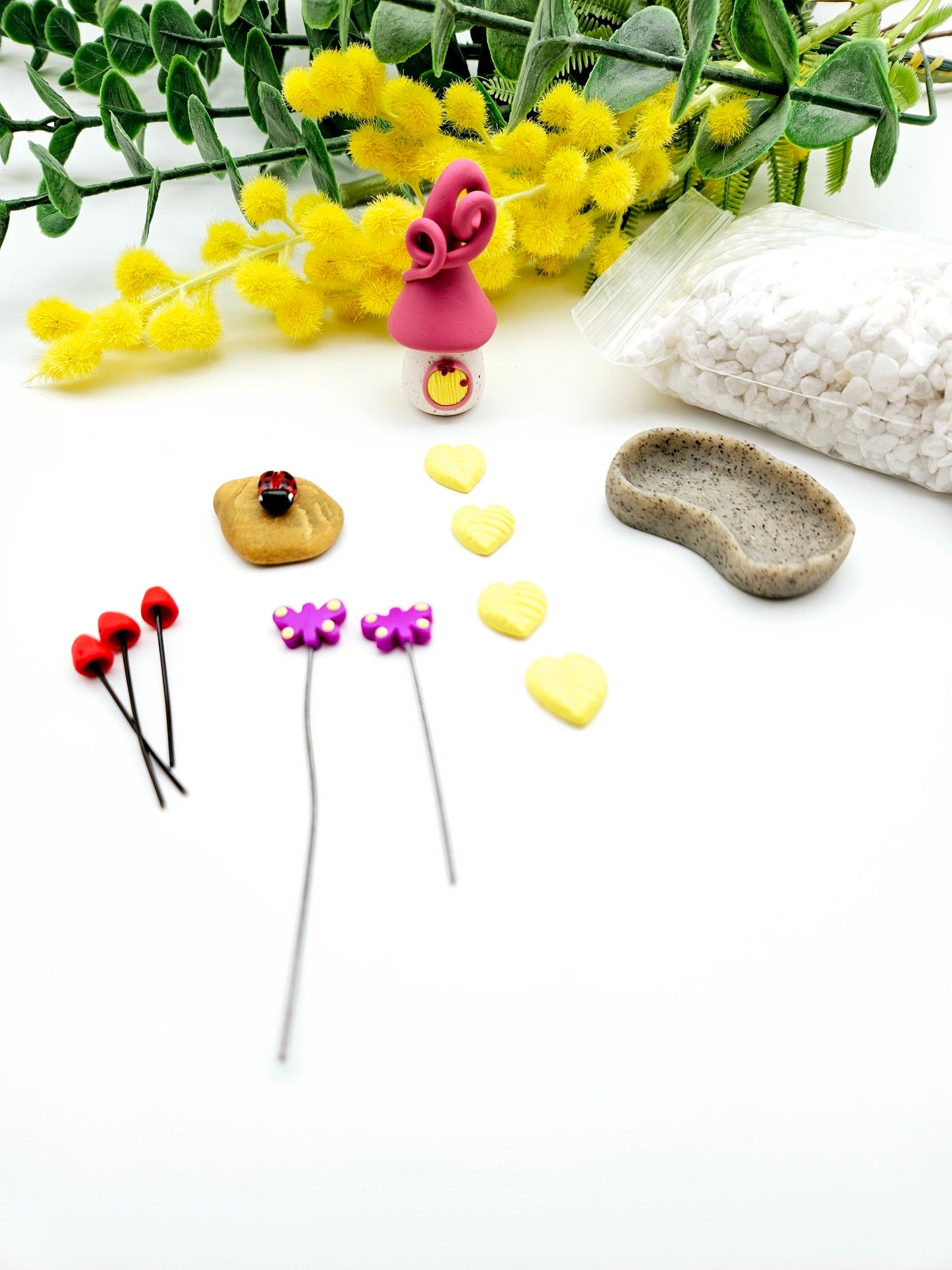 Miniature garden kit - dusty pink