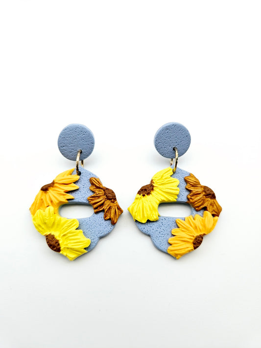 Earring dangles - Moroccan sunflowers