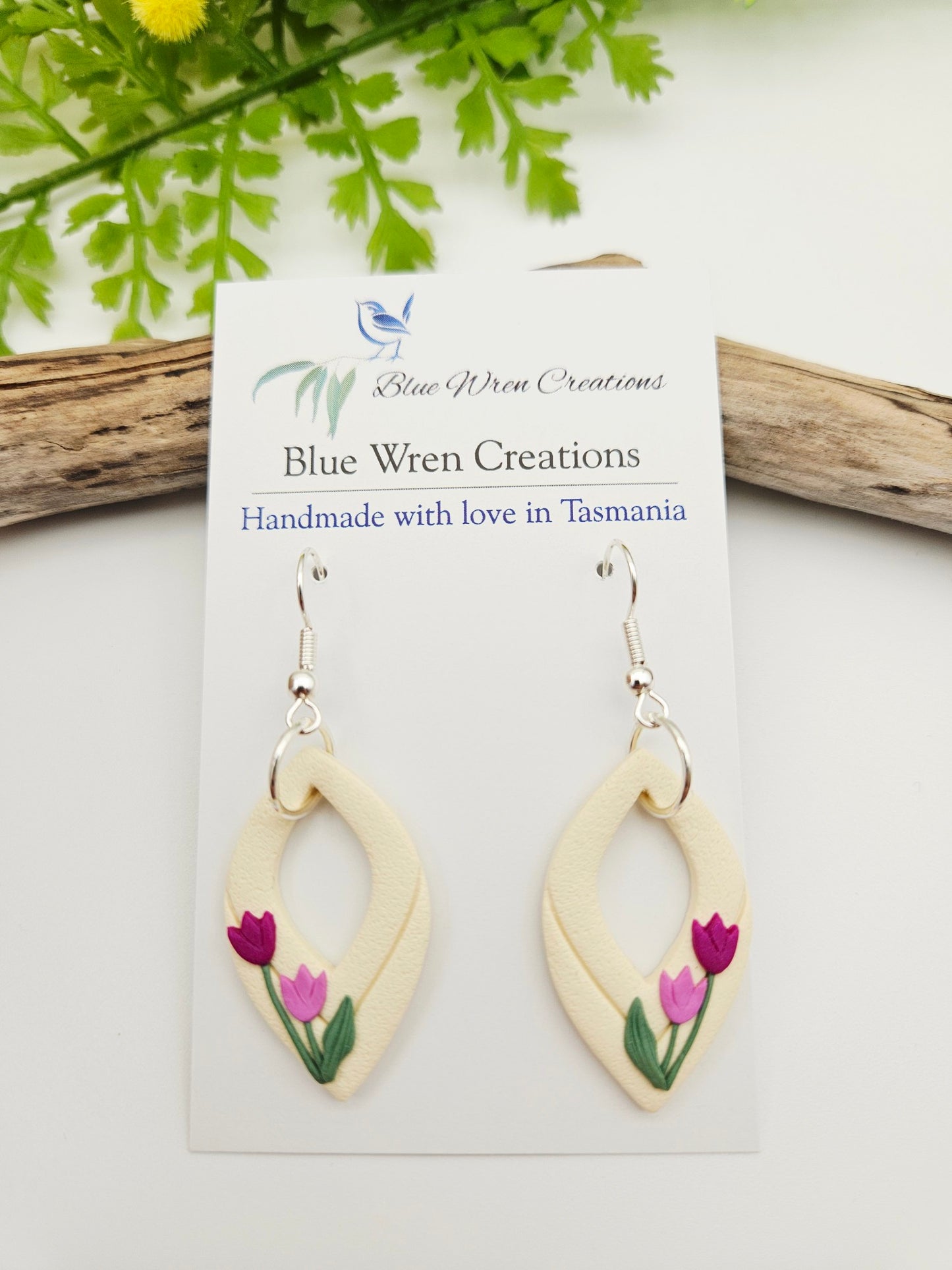 Earring dangles - elegant tulips