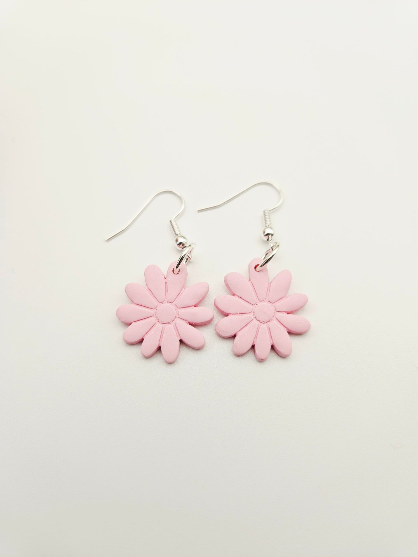 Earring dangles - pretty pink flowers