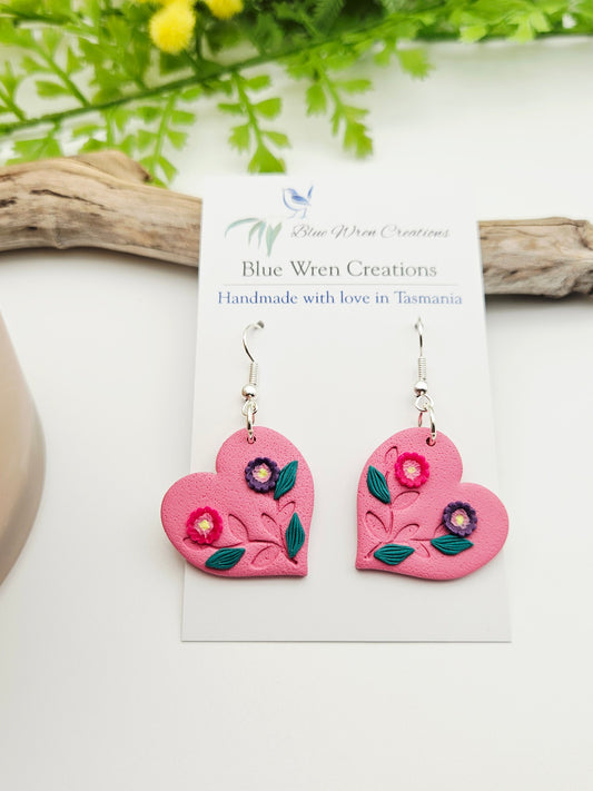 Earring dangles - sweet hearts