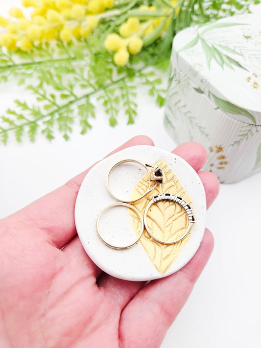 Ring dish - gold leaf imprint