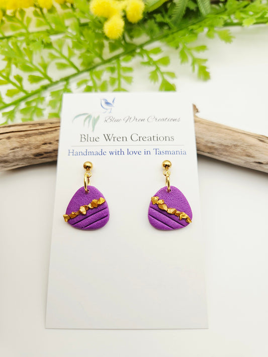 Earring dangles - purple elegance mini