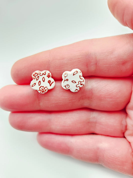 Earring studs - spring flowers