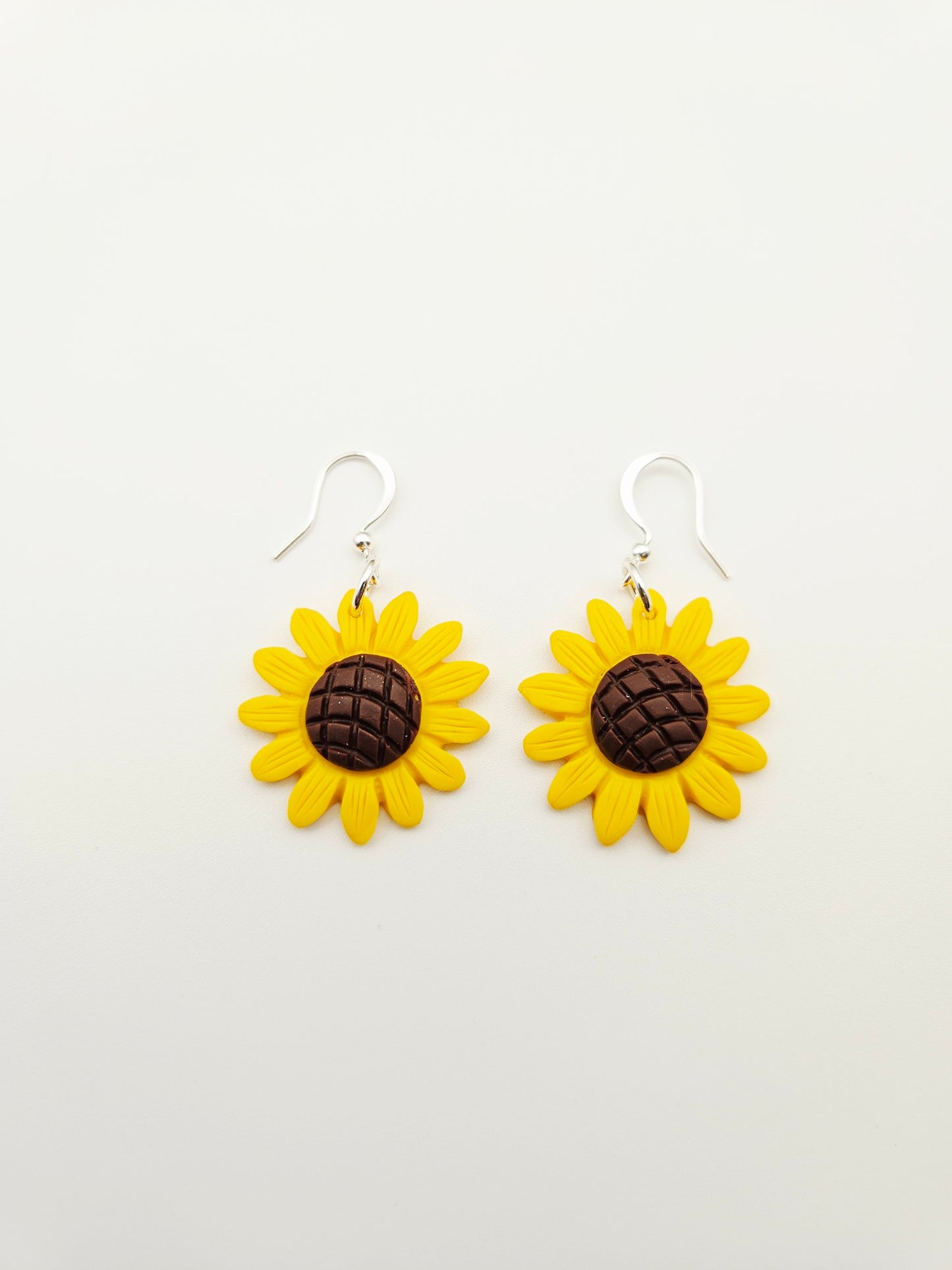 Earring dangles - yellow sunflowers