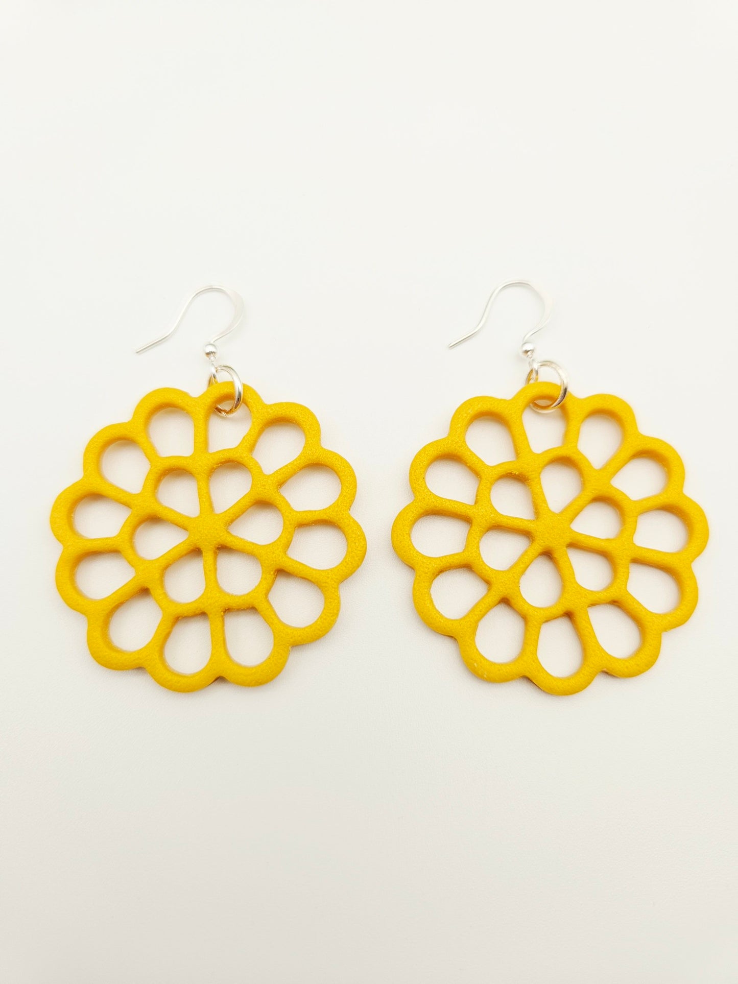 Earring dangles - Lacy in Sunshine yellow