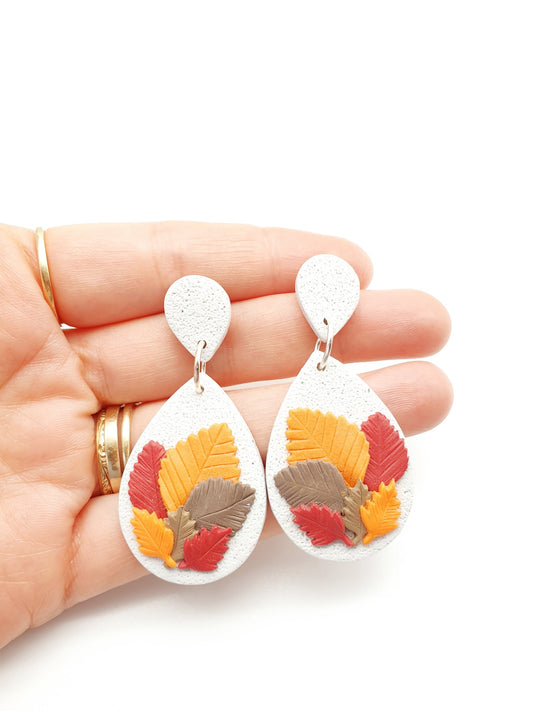 Earring dangles - falling leaves
