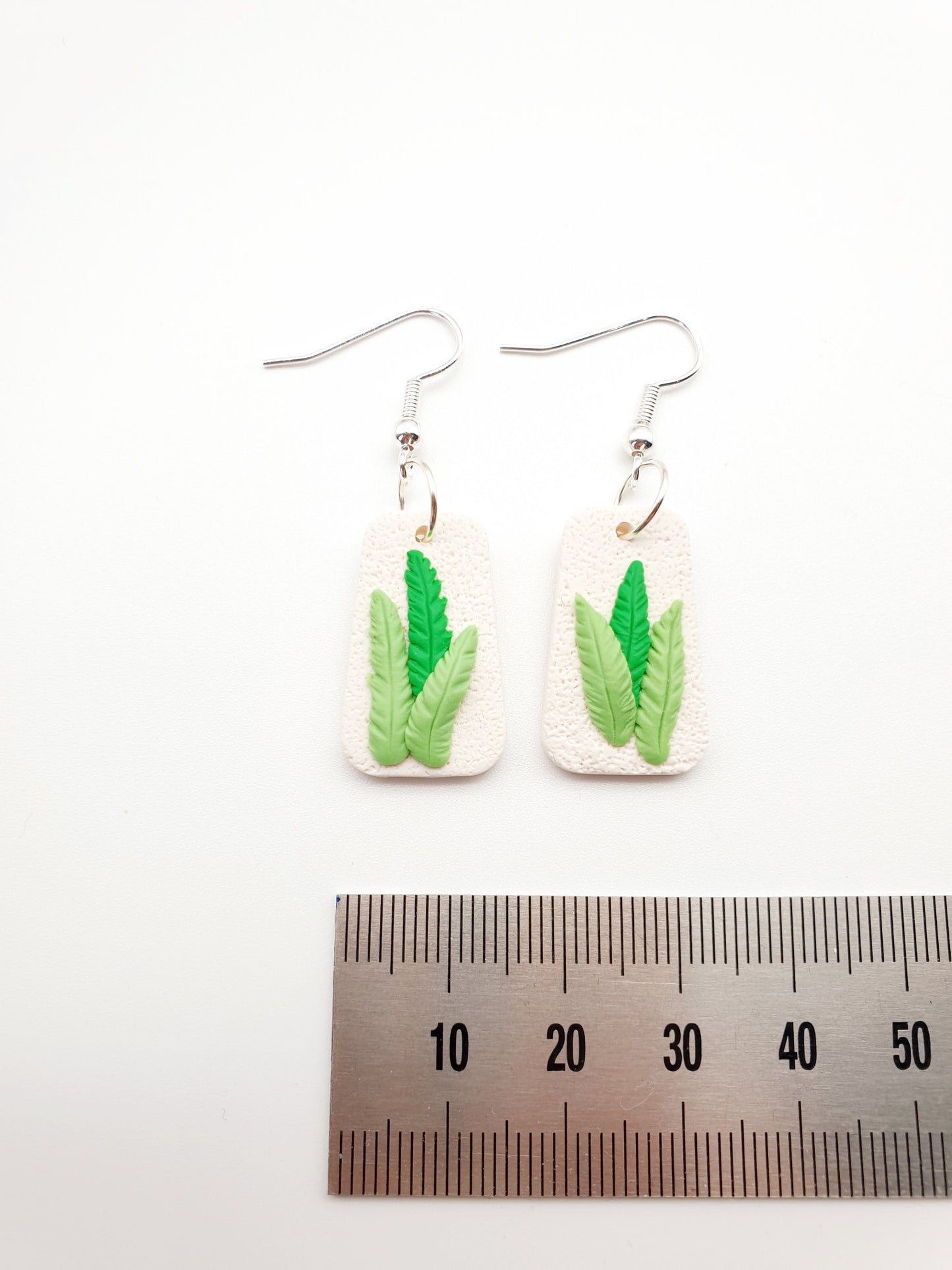 Earring dangles - spring ferns