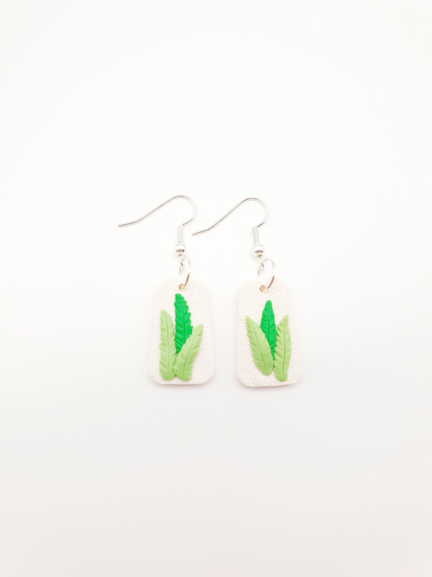 Earring dangles - spring ferns