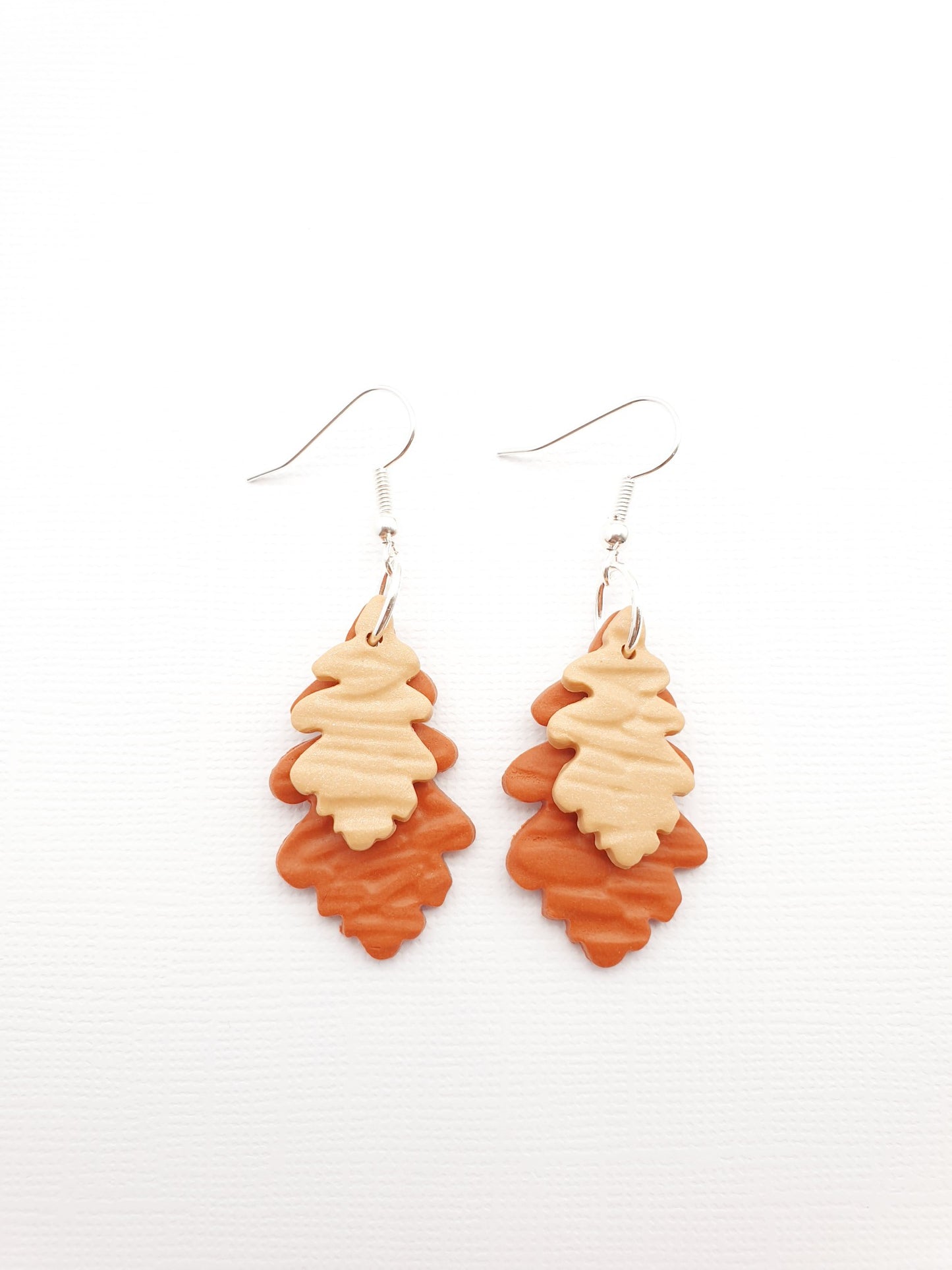 Earring dangles - oak leaves