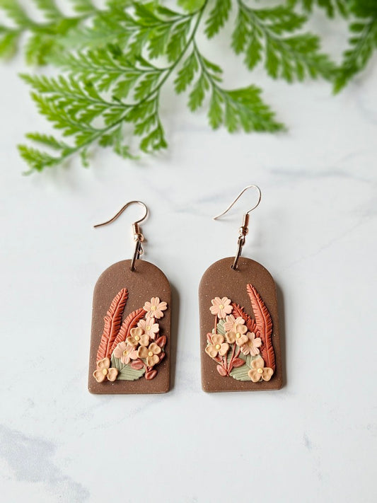 Earring dangles - dried flowers