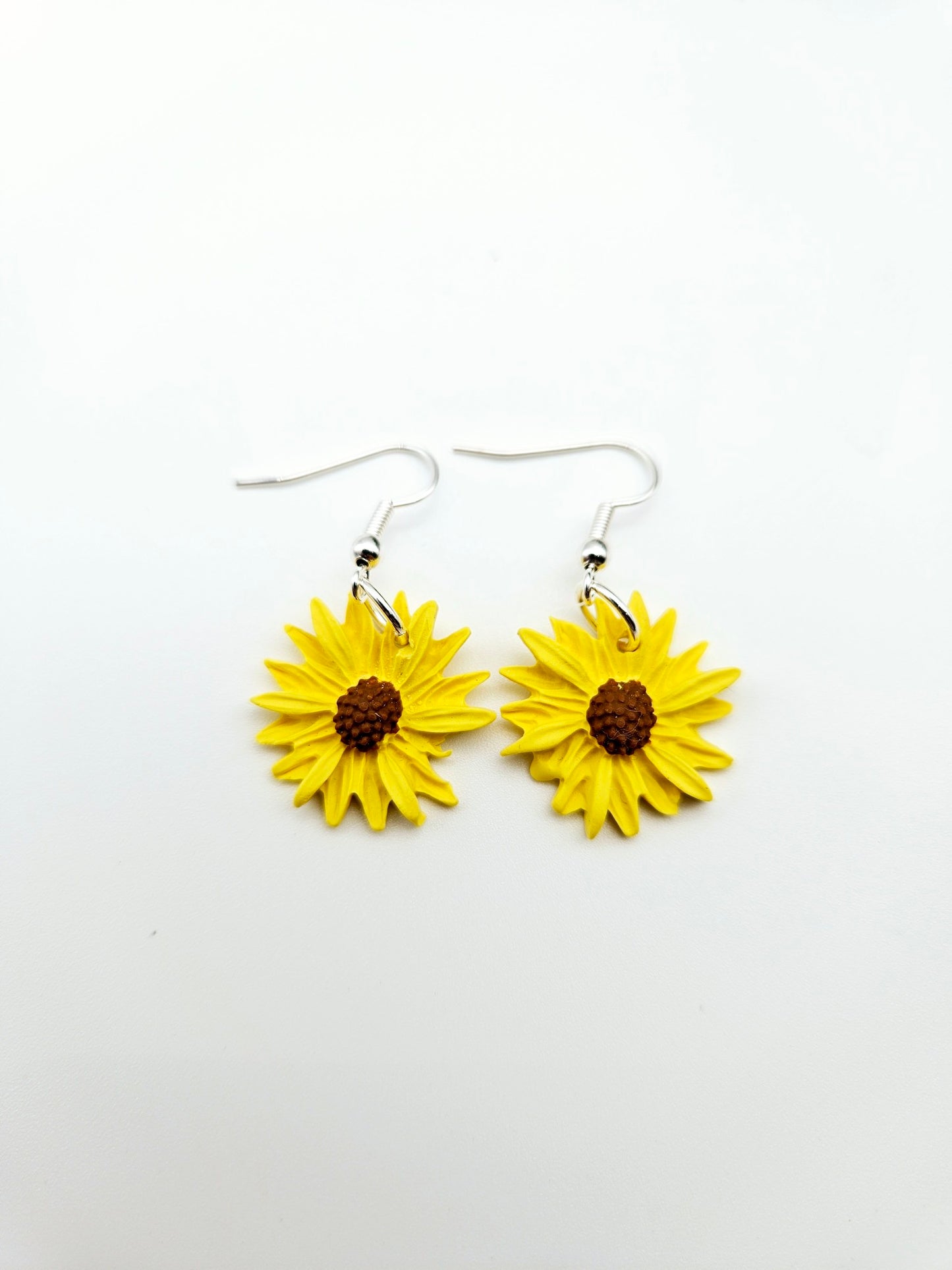 Earring dangles - yellow sunflowers