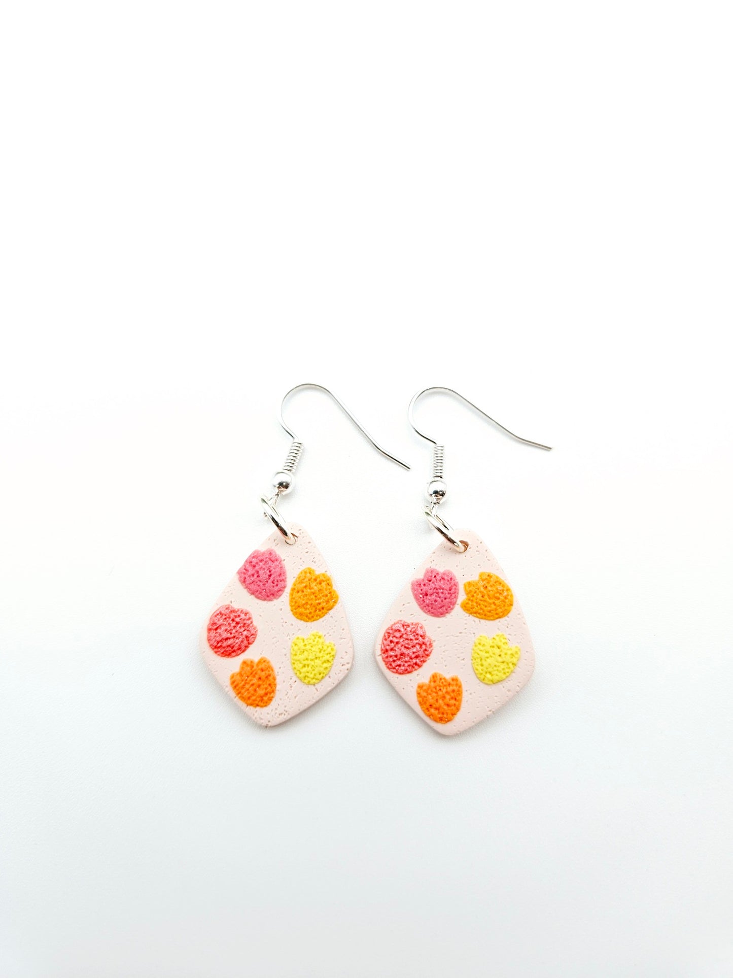 Earring dangles - pink petals