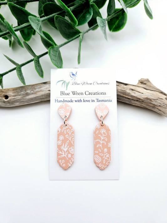 Earring dangles - summer bloom scalloped