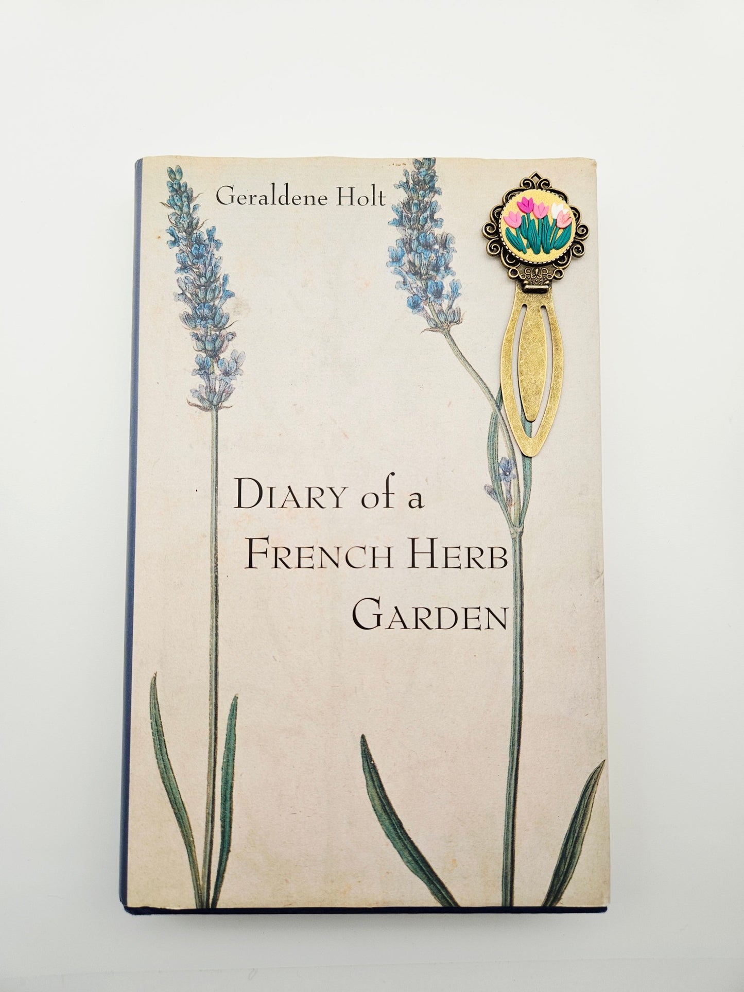 Bookmark vintage style - tulips in sunshine