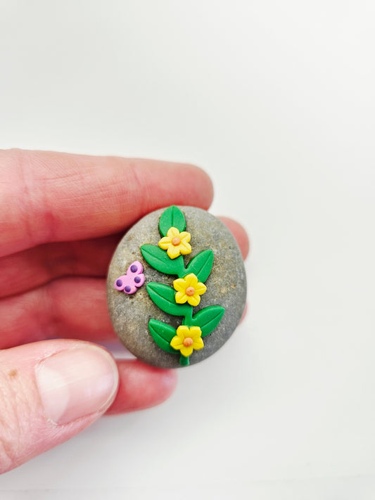 Pocket hug - light purple butterfly