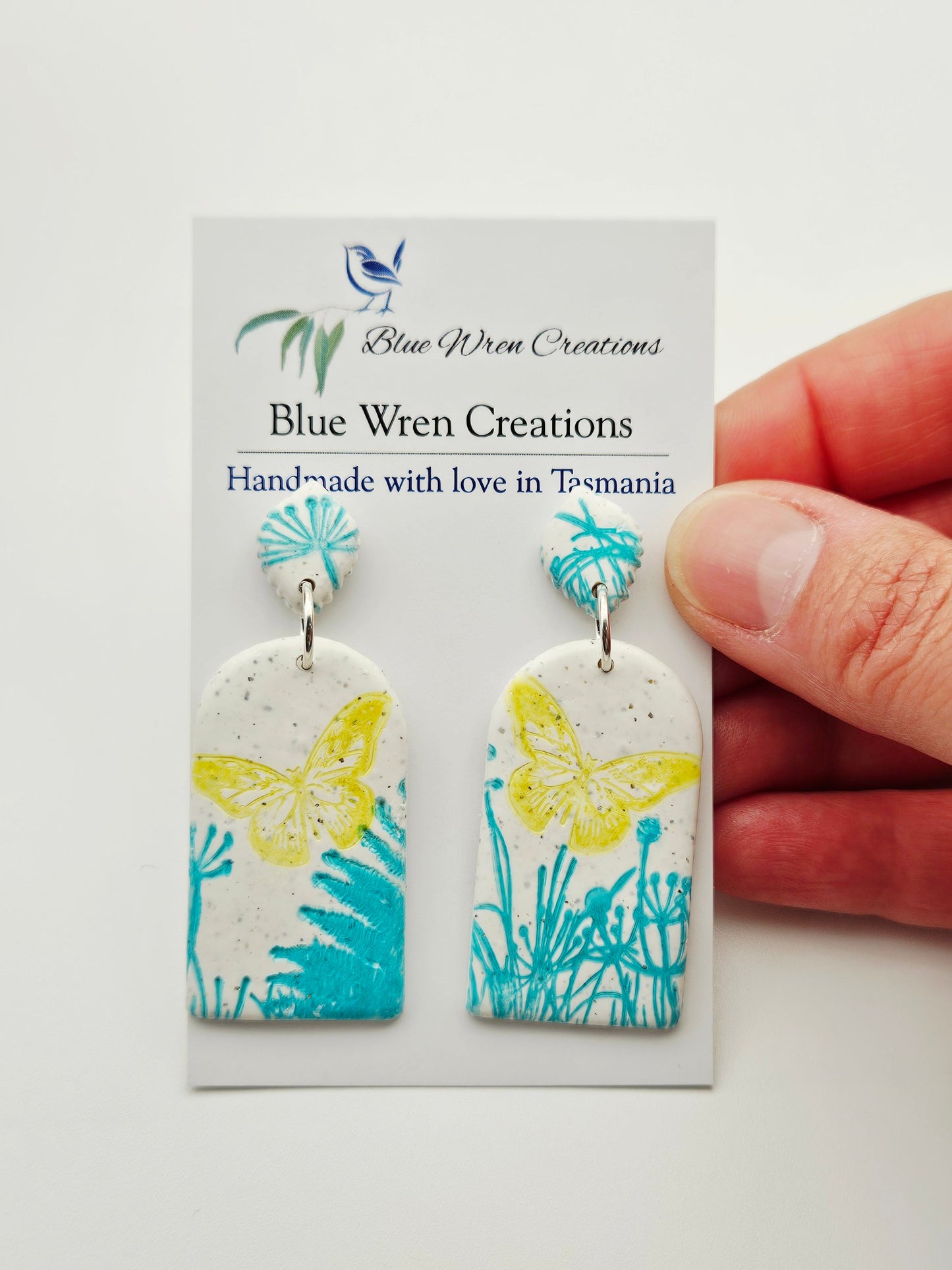 Earring dangles - butterfly field