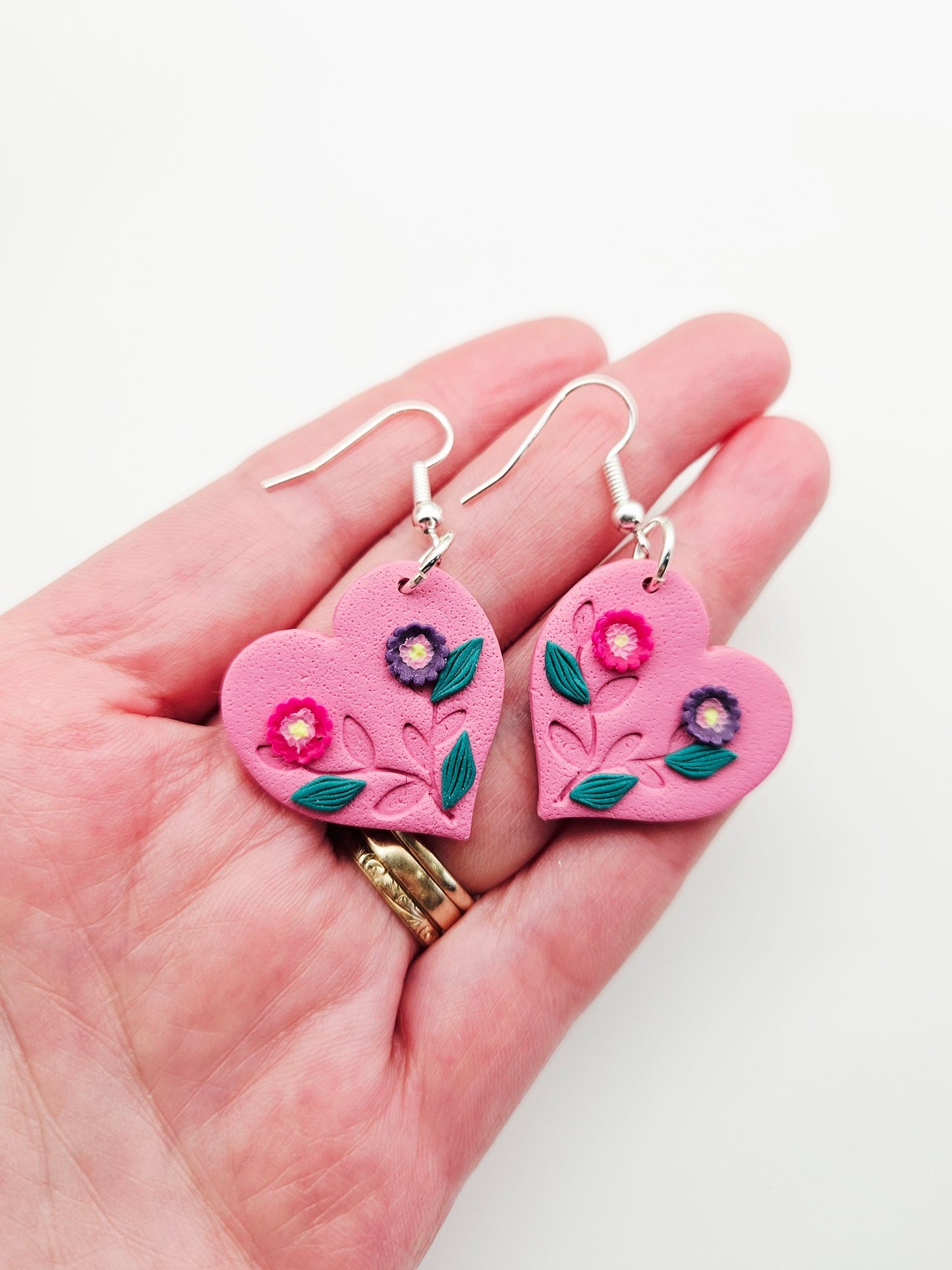 Earring dangles - sweet hearts