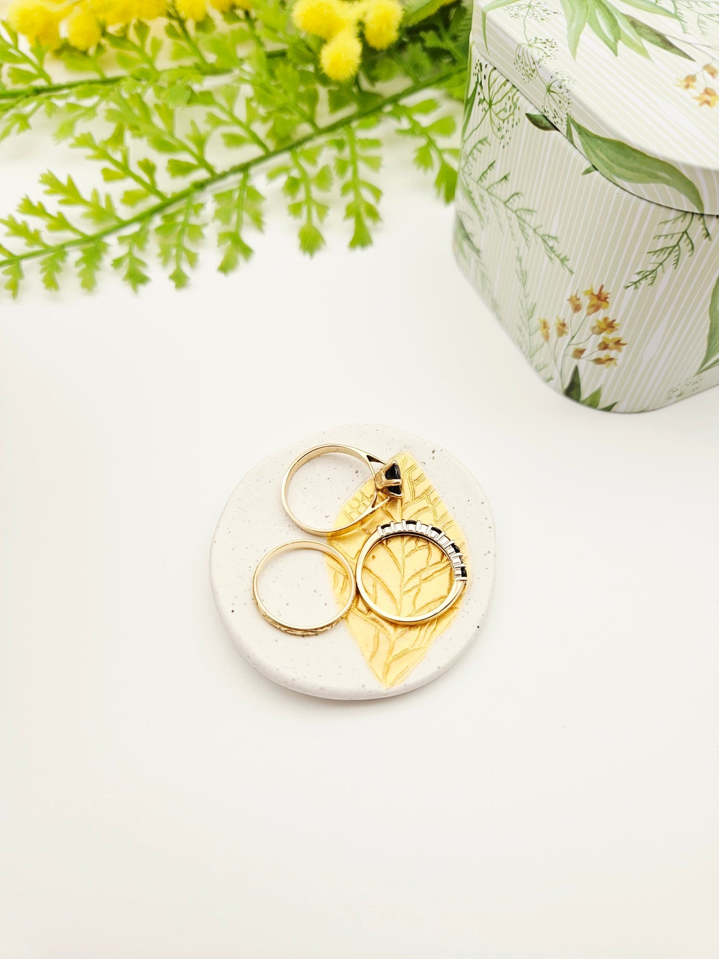 Ring dish - gold leaf imprint