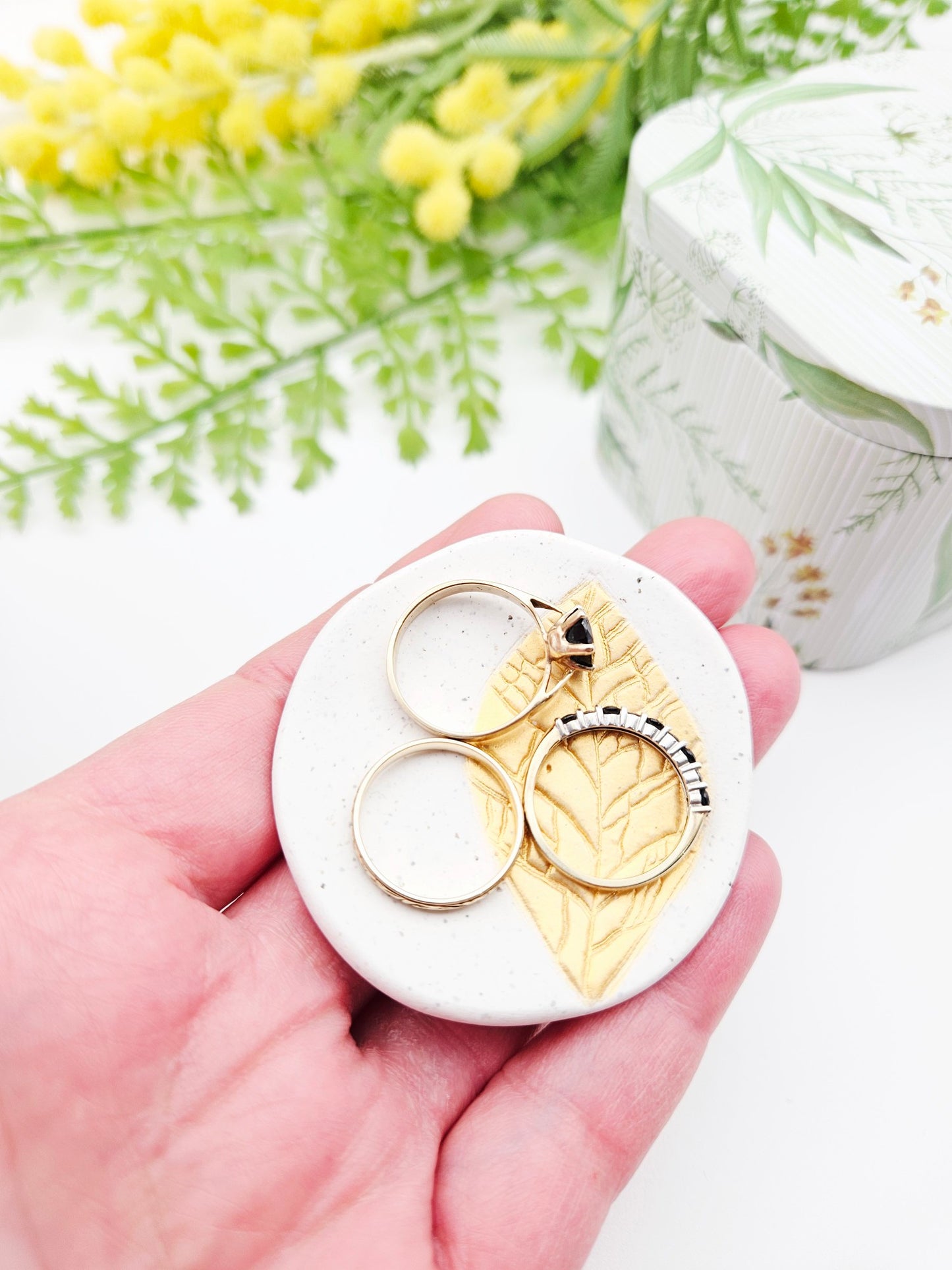 Ring dish - gold leaf imprint