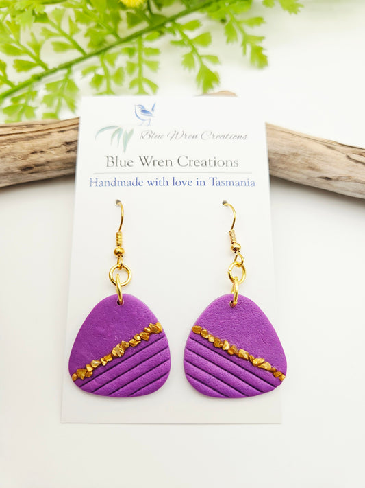 Earring dangles - purple elegance