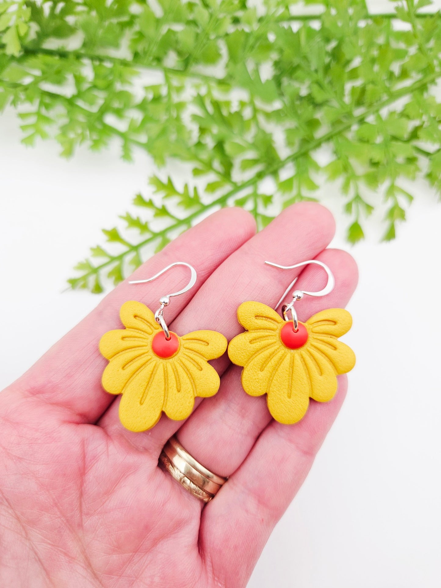 Earring dangles -  Lola flower in sunshine