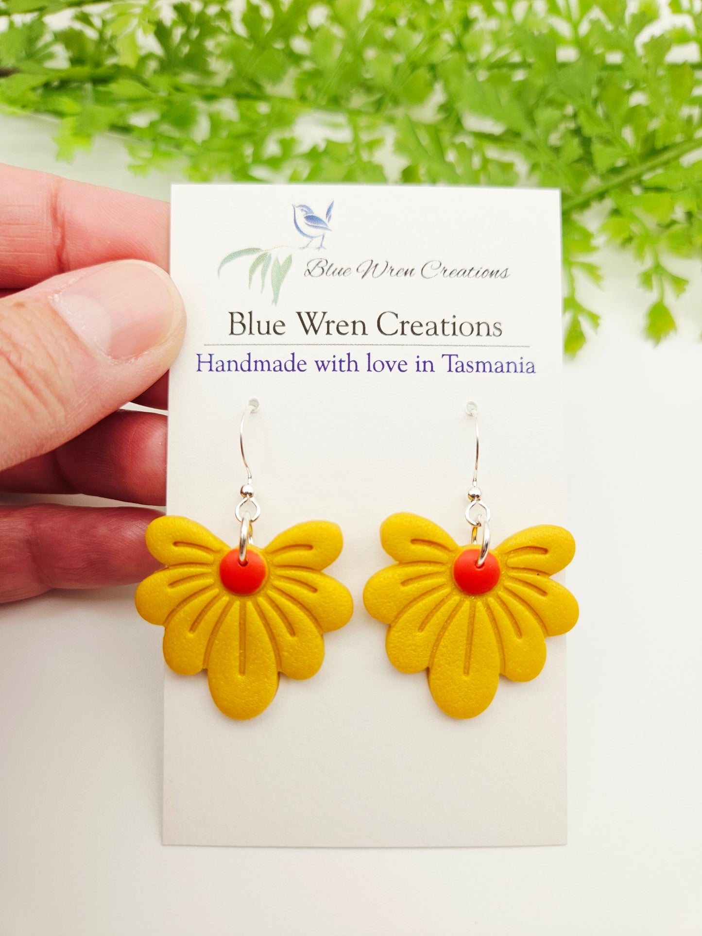 Earring dangles -  Lola flower in sunshine