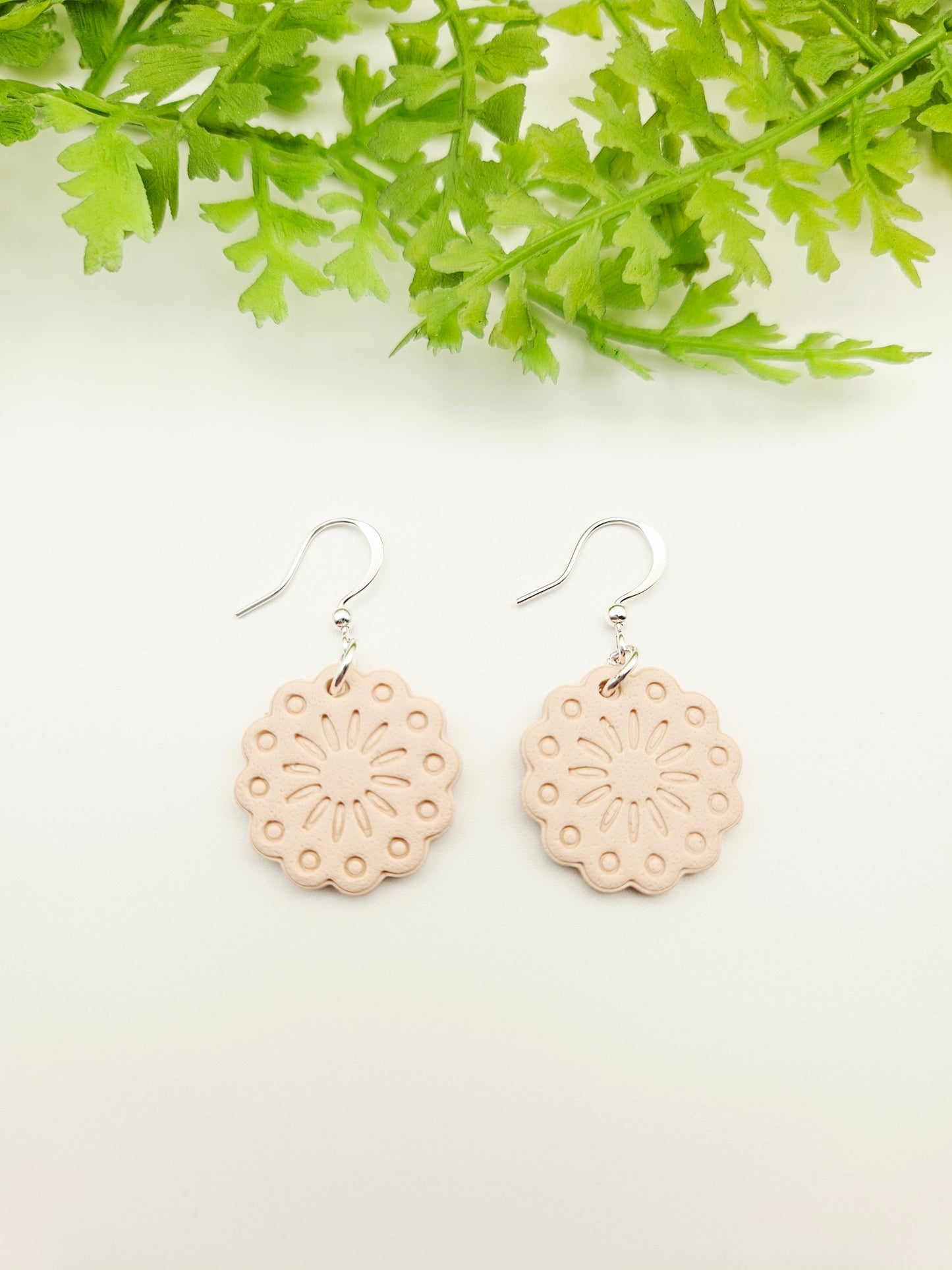 Earring dangles -  Alexis mini in pale pink