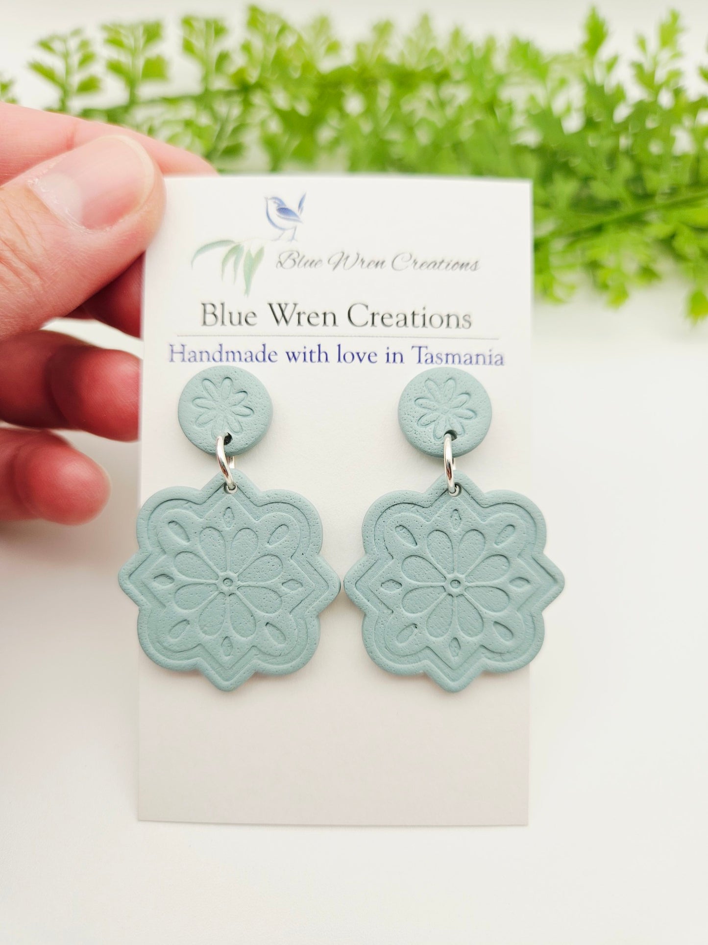 Earring dangles -  Savannah in sage