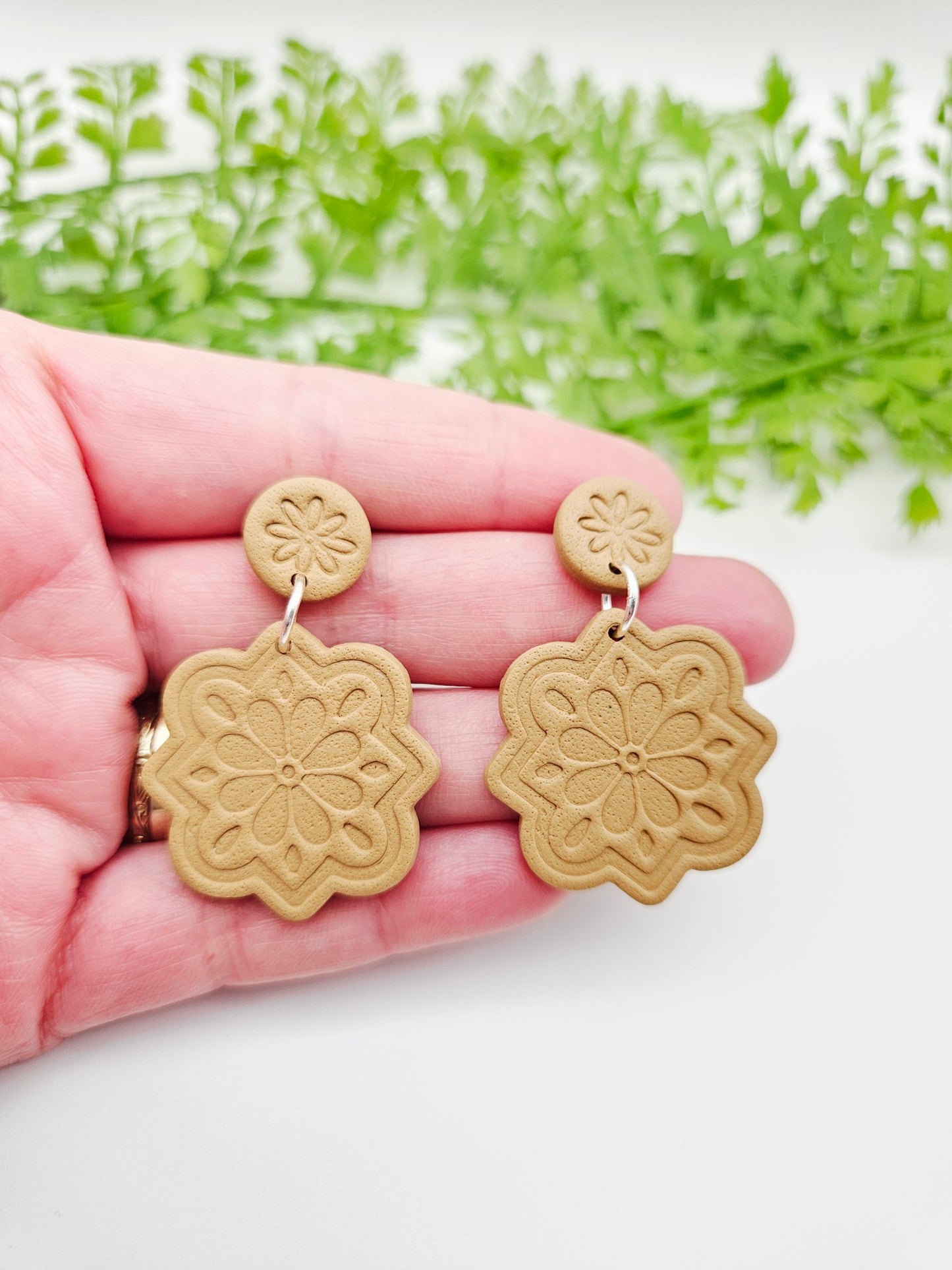 Earring dangles -  Savannah in biscoff