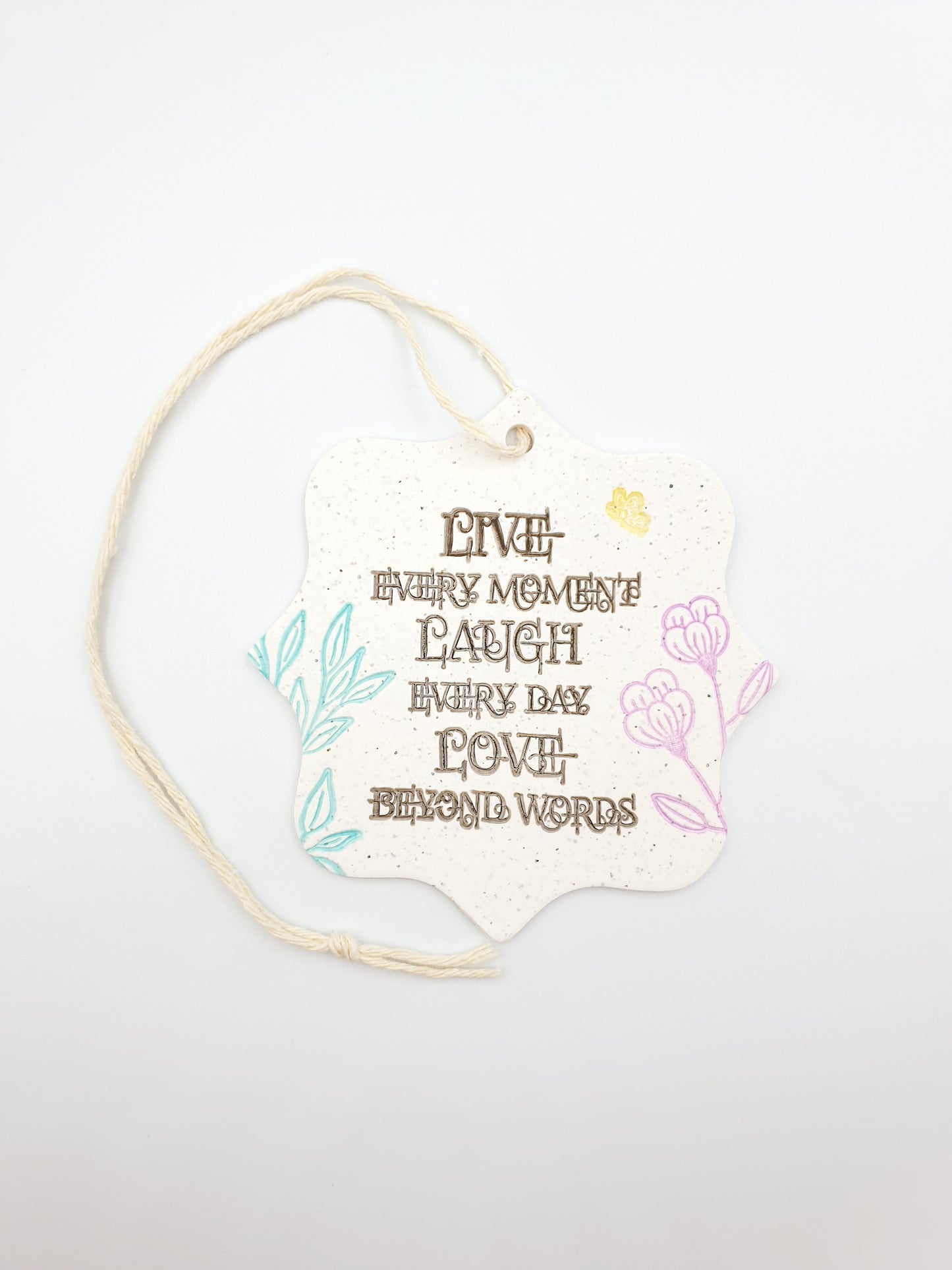 Wall art hanging - Live, laugh, love