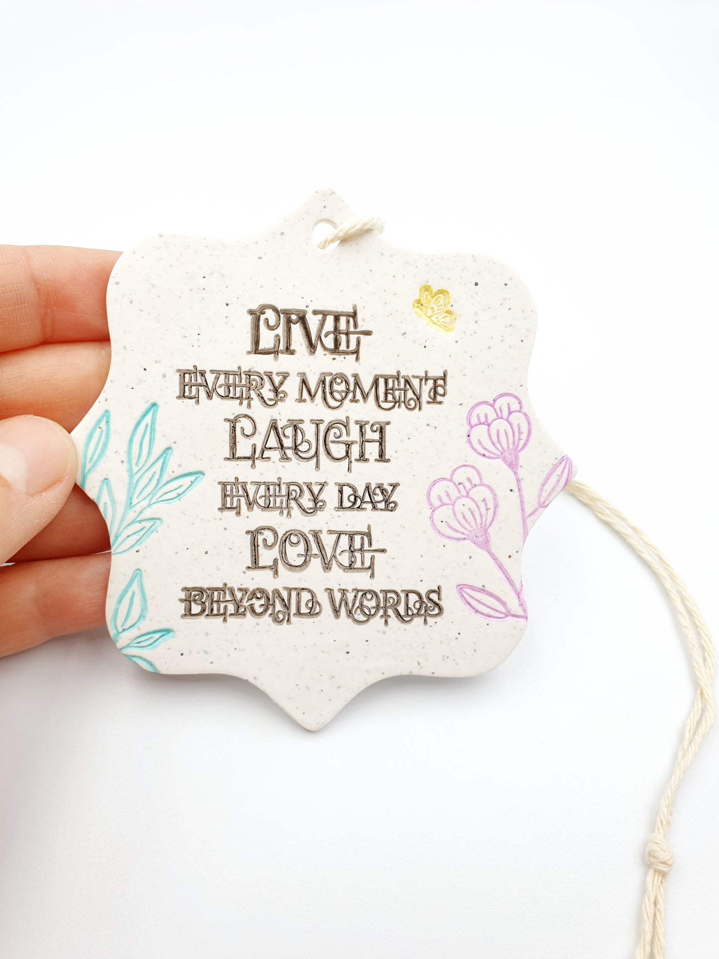 Wall art hanging - Live, laugh, love