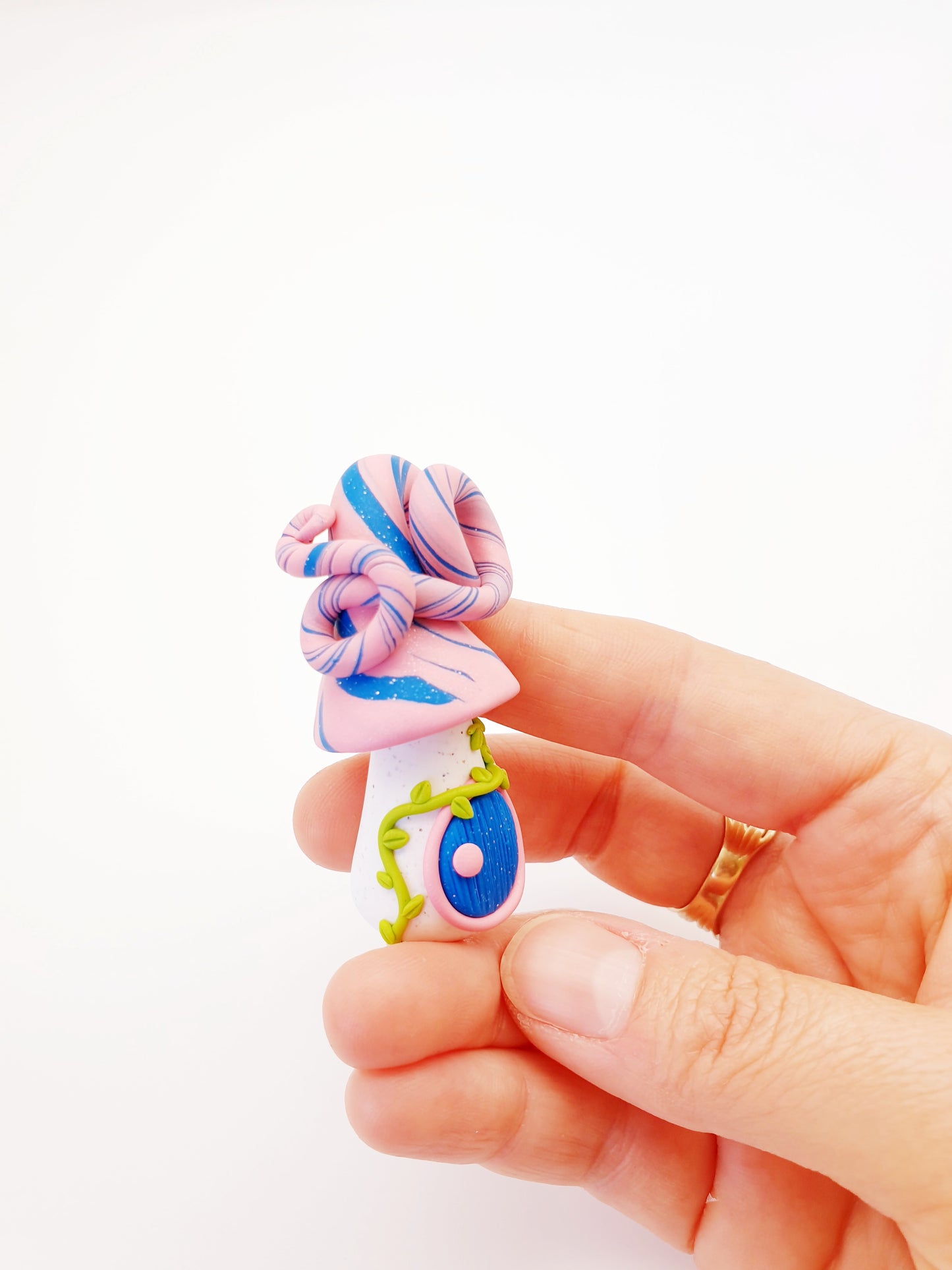 Miniature garden kit - pink & blue swirls